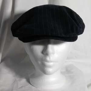 Vintage Old Navy Pinstripe Newsboy Cap, Y2K